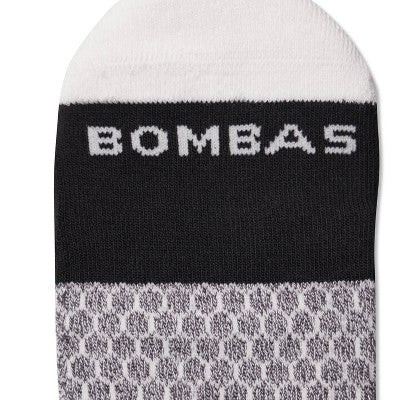 Bombas Men's Tri-Block Ankle Socks - Soft White/Black