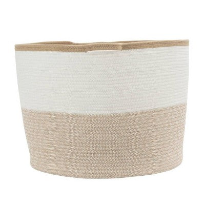 HLD Global XXL Coiled Rope Tapered Basket Tan