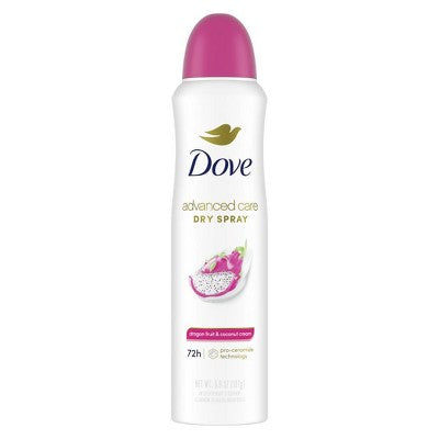 Dove Beauty Advanced Care 72-Hour Dry Spray Deodorant Dragon Fruit and Coconut Cream - 3.8oz