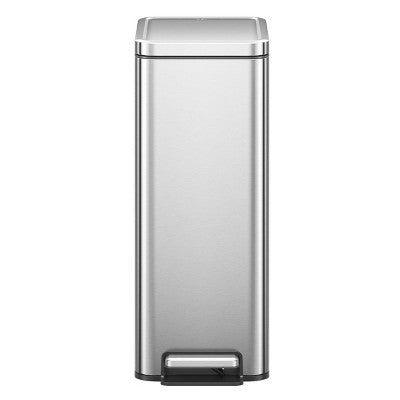 EKO Stella 45L Slim Step Trash Can Matte Stainless Steel (LOCAL PICKUP ONLY)