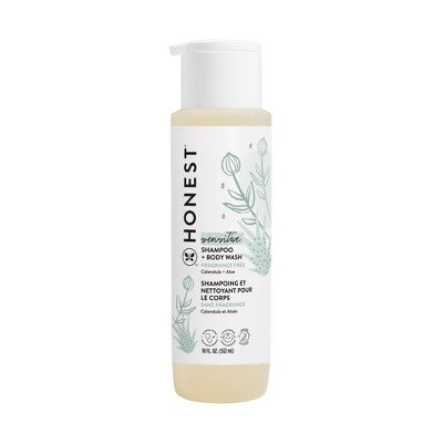 The Honest Company Sensitive Shampoo + Body Wash - Fragrance Free - 18 fl oz