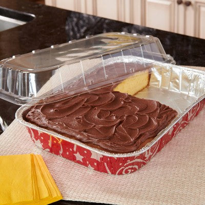 EZ Foil Red Print Cake Pans - 2ct