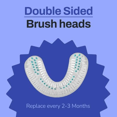 Autobrush Kids' Double-Sided Nylon Toothbrush Head - 6-8 years: Oral Care Accessory, 1-Pack
