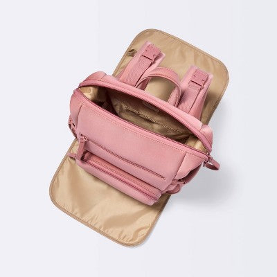 Mini Boxy Solid Backpack Diaper Bag - Pink - Cloud Island