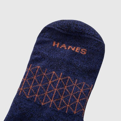 Hanes Men's 4pk Crew Socks Pack, Absolute Comfort, Cushioned Performance Socks for Men - Blue/Orange/Black 6-12