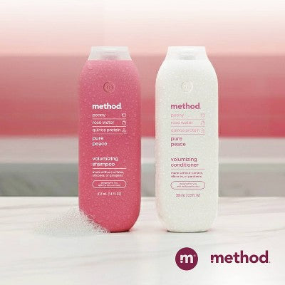 Method Pure Peace Volumizing Conditioner Sulfate & Silicone Free: Liquid Hair Care, All Types, Peony Scent, 13.5 fl oz