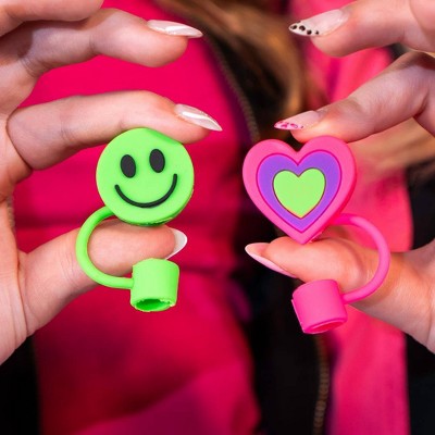 CharCharms 4pk Straw Toppers Green