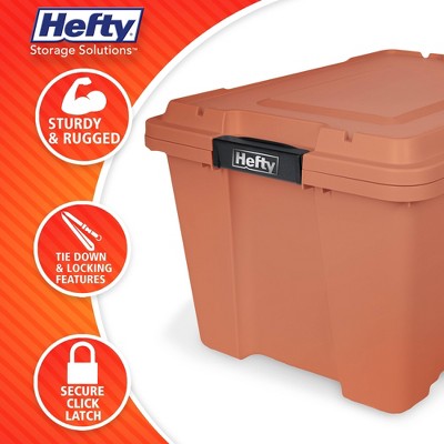 Hefty MAX PRO Storage Tote 18 Gallon - Paprika (LOCAL PICKUP ONLY)