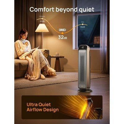 DREO 1500W Solaris Max 25" Ceramic Space Heater Oscillating Fast Heat and Ultra-Quiet ECO Mode Remote (LOCAL PICKUP ONLY)