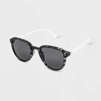 Women's Shiny Plastic Round Sunglasses - Universal Thread Gray