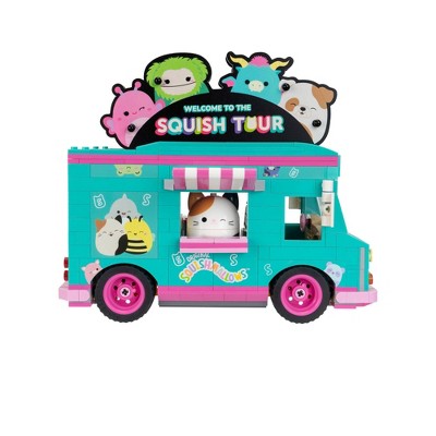Squishmallows Deluxe Playset & 4_2" Buildable Figures Building Set - Squish Tour Van: Creative Thinking Educational Toy, 788 Pieces