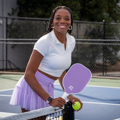 PBPRO Signature Carbon Fiber Pickleball Paddle - Lavender: Polypropylene Core, Traditional Frame