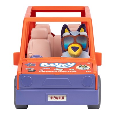 Bluey Buddies Big Heeler 4 Wheel Drive Doll Playset - 3pk: Plush Character Set, BBC Licensed, Plastic & Fabric