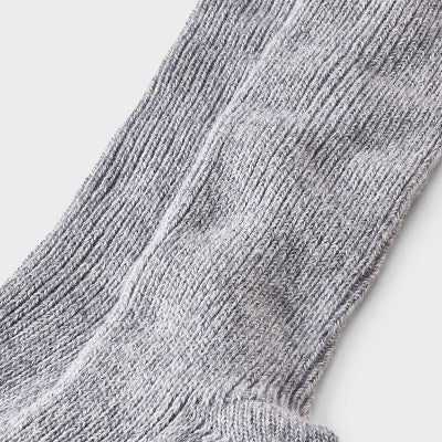 Women's Ribbed Super Soft Slouch Crew Socks - Auden Heather Gray 4-10