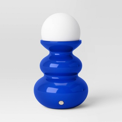 Mini Plastic Table Lamp with Glass Orb Cobalt Blue - Room Essentials