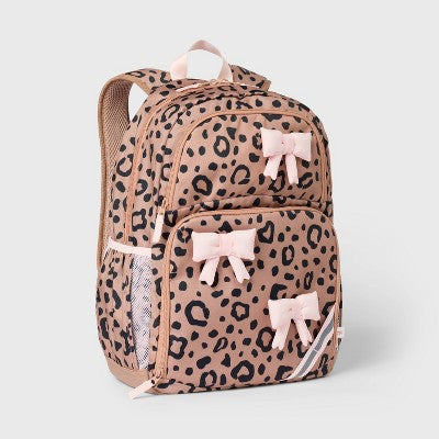 Kids' 17'' Classic Backpack - Cat & Jack Leopard: Bookbag with Sternum Strap