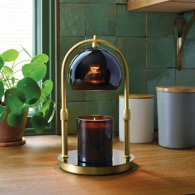 Candle Lamp Warmer Arched Gold and Black - Threshold