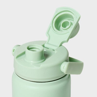 16fl oz Stainless Steel Water Bottle Green - All In Motion