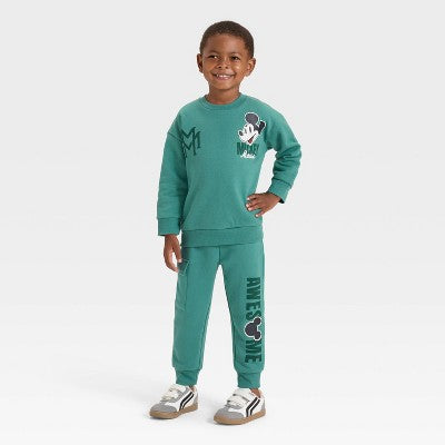 Toddler Boys' 2pc Disney Mickey Fleece Pullover and Bottom Set 2T