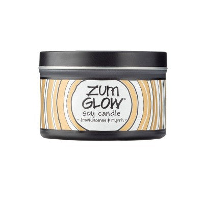 Zum Glow Candle - Frankincense & Myrrh - 7oz: Soy Wax, Indoor Use, 30 Hr Burn Time, 1 Wick