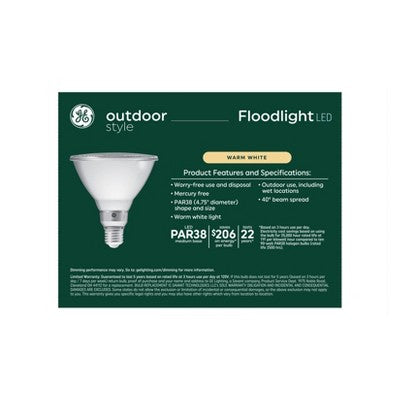 GE 2ct 90W LED PAR38 Warm White