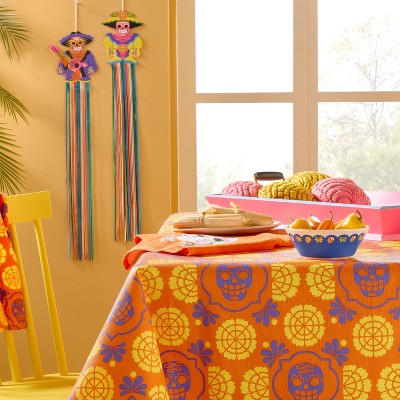 60"x84" Dia de Muertos PEVA Table Cloth