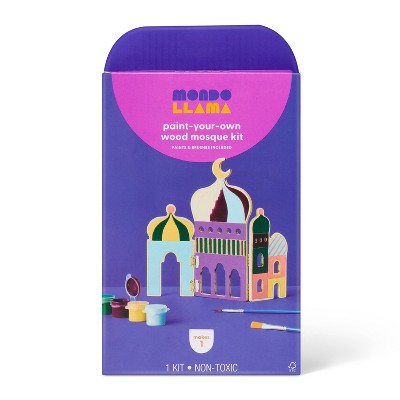 Ramadan Craft Hinged Wood Mosque Painting Activity Kit - Mondo Llama