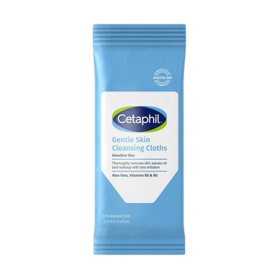 Cetaphil Gentle Skin Cleansing Face Wipes Cloths - Unscented - 10ct