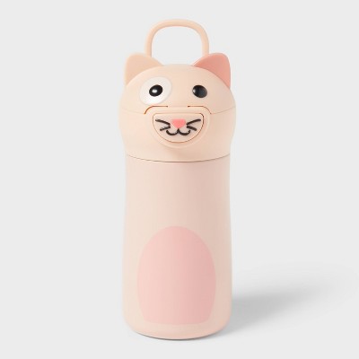 Kids' 10 fl oz Cat Animal Water Bottle - Pillowfort