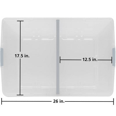 Hefty 98.5qt Hi-Rise Clear Divided Storage Container (LOCAL PICKUP ONLY)