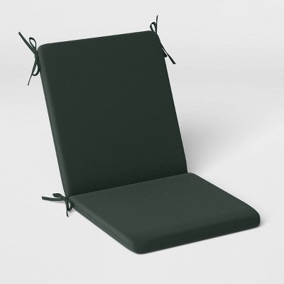 43"x20" Outdoor Chair Cushion Fern Shower Green - Room Essentials: Patio Seat & Back Cushion with Ties, Weather-Resistant
