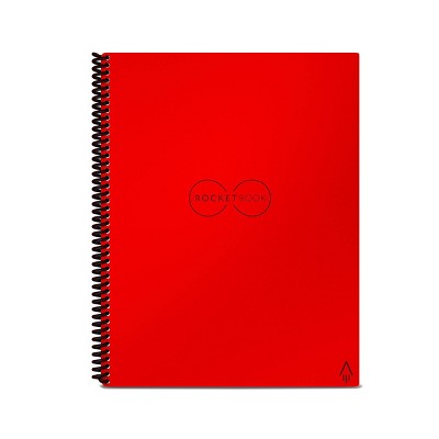 Core Smart Spiral Reusable Notebook Dot-Grid 32 Pages 8.5"x11" Letter Size Red - Rocketbook: Dotted Journal, Bleed-Resistant