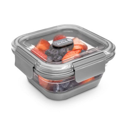Simply Green 2.95 Cups Collapsible Silicone Square Food Storage Container - Black