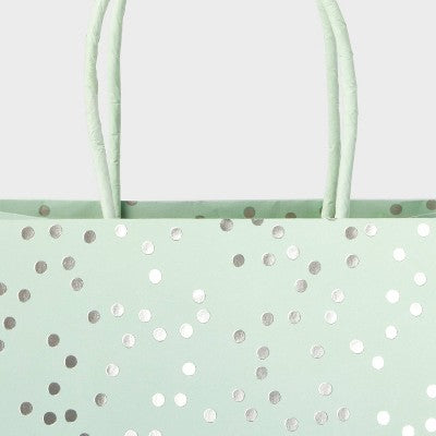 Silver Dots Mint Small Gift Bag - Spritz