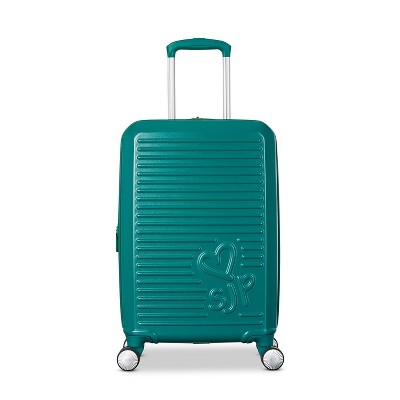 Sarah Jessica Parker Signature Hardside Expandable Carry On Spinner Suitcase with 2 Packing Cubes and Shoe Bag - Emerald (LOCAL PICKUP ONLY)