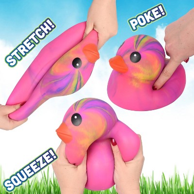 Sunny Days Jumbo Squeezy Ducks - Tie Dye Pink