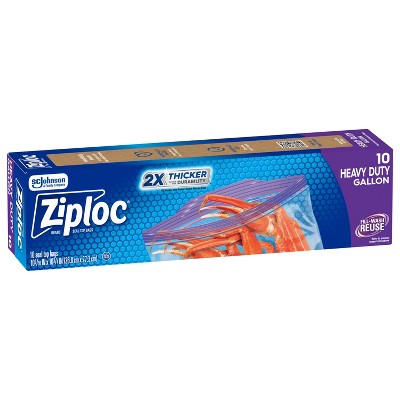 Ziploc Heavy Duty Gallon Food Storage Bags - 10ct
