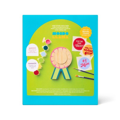 Father's Day Craft Wood Ribbon Painting Activity Kit - Mondo Llama