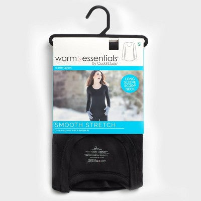Warm Essentials by Cuddl Duds Women's Thermal Top - Black L