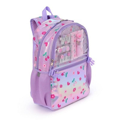 Locker Club Stationery 17" Backpack Set - Cherry