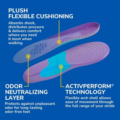 Dr. Scholl's Men's Walk Longer Insoles - Size (8-14) - 1 Pair