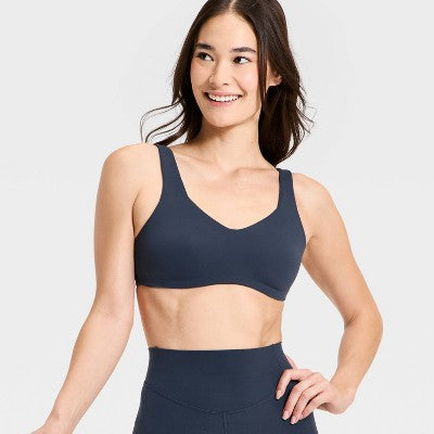 Women's Everyday Soft Light Support Minimal Bra Navy Blue L