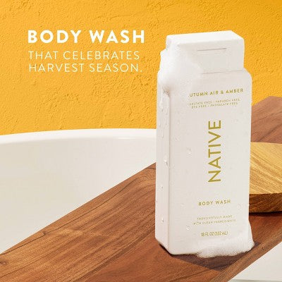 Native Limited Edition Body Wash - Autumn Air & Amber - Sulfate Free - 18 fl oz