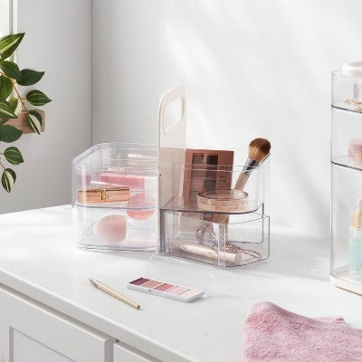 Cosmetic Vanity Makeup Caddy Off White - Brightroom