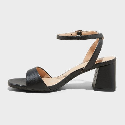 Women's Shannon Heels with Memory Foam Insole A New Day Black 5.5