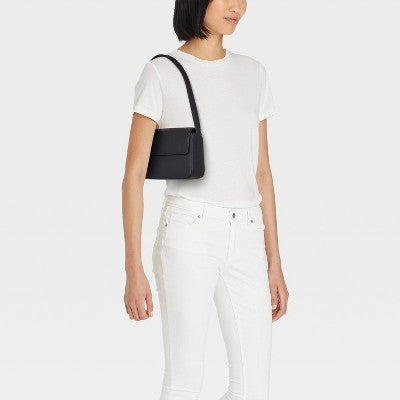 Flap Shoulder Bag - A New Day Black