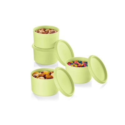 Tupperware 8pc (set of 4) Serve and Store Food Storage Canister Set Celery