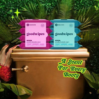 Goodwipes Flushable Personal Wipes - Rosewater - 50ct/4pk