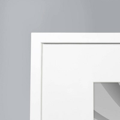 16" x 20" Matted to 11"x 14" Thin Gallery Frame White - Threshold: Modern Wall Decor, Beveled Acid-Free Mat