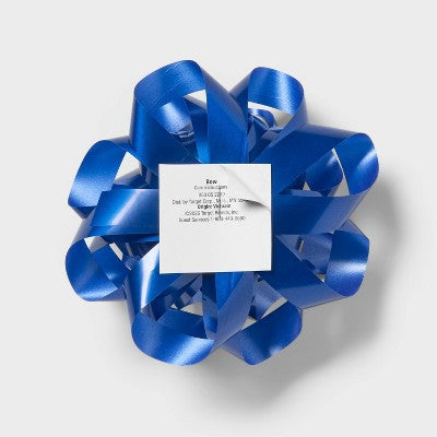 6" Large Glossy Gift Bow Blue - Spritz